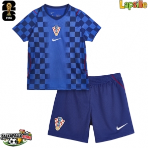 Kroatia Vieraspaita Lapsille MM-kisat 2026 Lyhythihainen (+ shortsit)